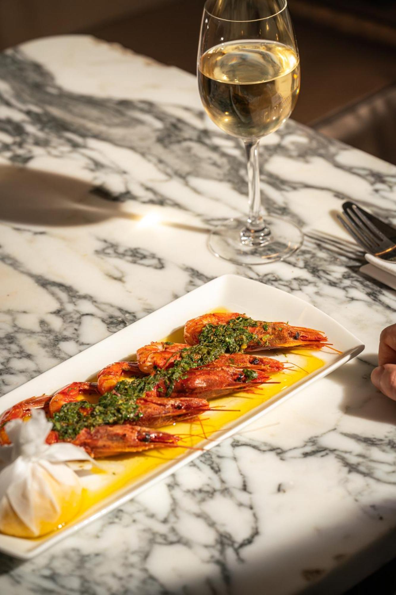 Sanderson Londra Esterno foto Shrimp at the restaurant